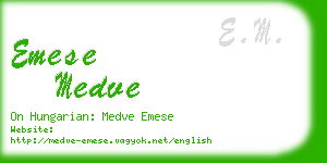 emese medve business card